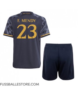 Günstige Real Madrid Ferland Mendy #23 Auswärts Trikotsatzt Kinder 2023-24 Kurzarm (+ Kurze Hosen)